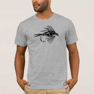 Svart Camo flygfiskedrag Tee