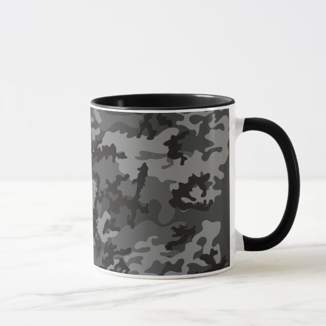 Svart Camo för anpassningsbar Glass mugg (Höger)
