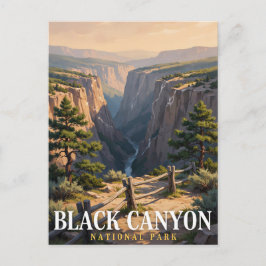 Svart Canyon Nationalpark, Konstverk med utsikt öv Vykort