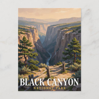 Svart Canyon Nationalpark, Konstverk med utsikt öv Vykort