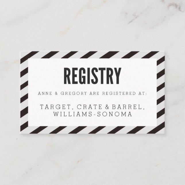 Svart Carnival Rand register Infoga kort (Framsida)