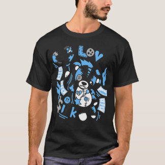 Svart Carolina 5 AJ5 Love Sick Bear Grafisk T Shirt