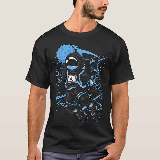 Svart Carolina 5 AJ5 Space Explorer T Shirt (Framsida)