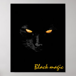Svart Cat Magic-anpassade Poster