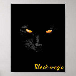 Svart Cat Magic-anpassade Poster