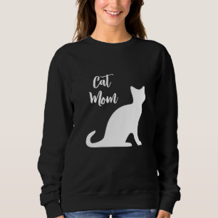 Svart Cat Mamma-tröja för kvinnor T Shirt