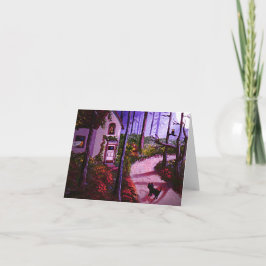 Svart Cat Måne-Dam-kortskapare för mysterium Kort