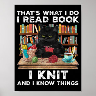 Svart Cat Red Bok Sticka Writer Reader Bookahol Poster