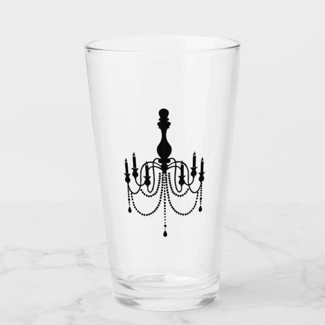 Svart chandelier glaskopp (Framsida)