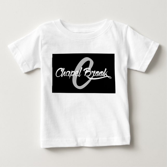 Svart chapelbrook-logotyp på barntröja t-shirt (Framsida)