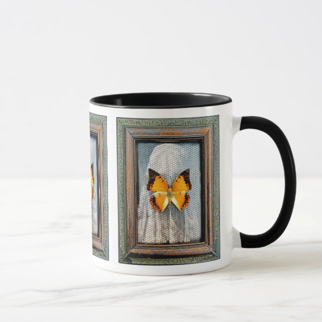 Svart Charaxes Butterfly Coffee Mugg NV3 (Höger)