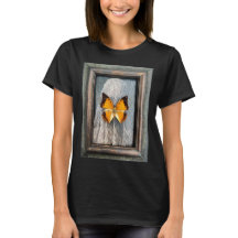 Svart Charaxes Butterfly T-Shirt