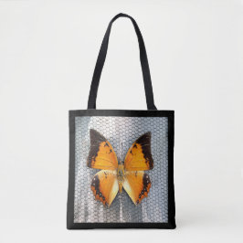Svart charaxes Butterfly Tote Bag Tygkasse