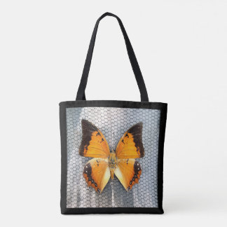 Svart charaxes Butterfly Tote Bag Tygkasse