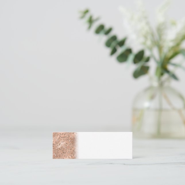 Svart Cheetah Leopard Skin Print Mönster Animal Mini Visitkort (Stående Fram)