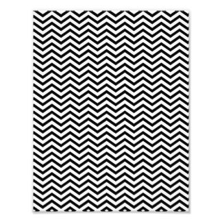 Svart Chevron-mönster Fototryck