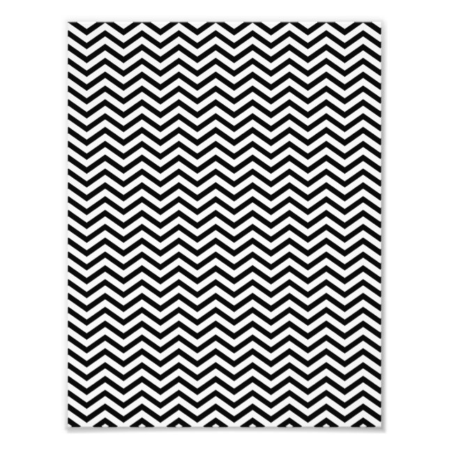 Svart Chevron-mönster Fototryck (Framsidan)