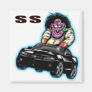 Svart Chevy Camaro SS magnet