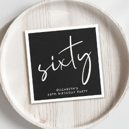 Svart chic, 60:e Födelsedagsfesten Pappersservett