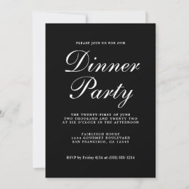 Svart Chic, svart, Party Inbjudningar