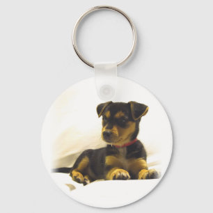 Svart Chihuahua Keychain Nyckelring