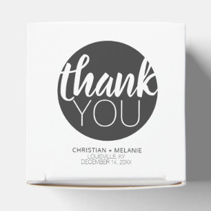 Svart cirkel i klassisk Elegant Tack Bröllop Presentaskar