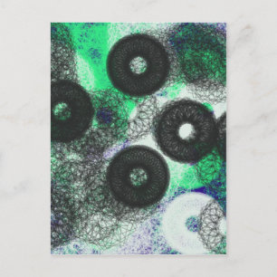 Svart cirkel, mysterium och mörk vykort