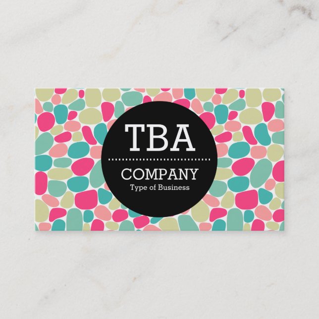 Svart cirkel v2 - Abstrakt 160417 - Färg Visitkort (Framsida)