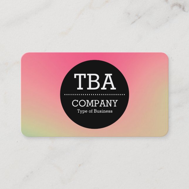 Svart cirkel v2 - Affärskortet Mjuk övertoning Visitkort (Framsida)