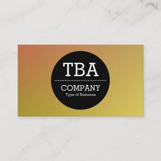 Svart cirkel v2 - Färg-övergång 02 Visitkort (Framsida)