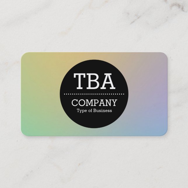 Svart cirkel v2 - Mjuk övertoning Visitkort (Framsida)