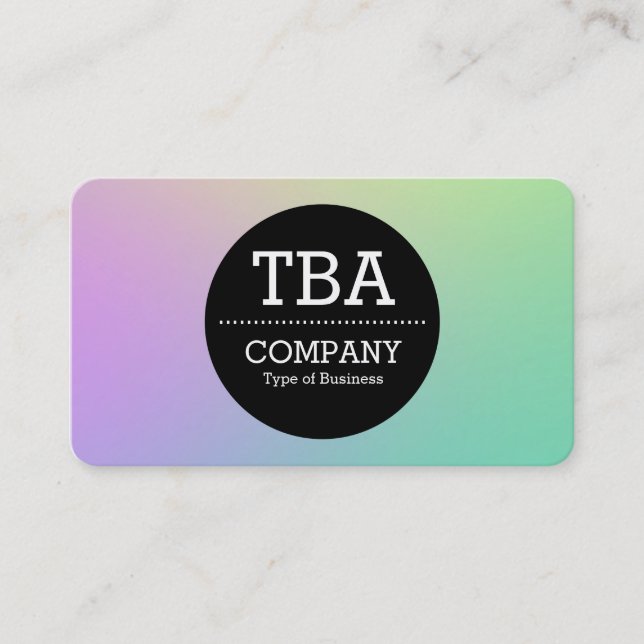 Svart cirkel v2 - Mjuk övertoning Visitkort (Framsida)