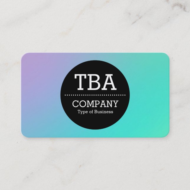 Svart cirkel v2 - Mjuk övertoning Visitkort (Framsida)