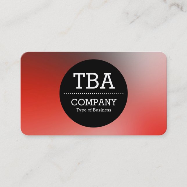 Svart cirkel v2 - Mjuk övertoning Visitkort (Framsida)