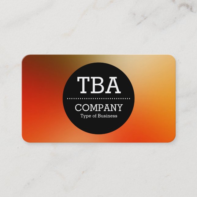 Svart cirkel v2 - Mjuk övertoning Visitkort (Framsida)