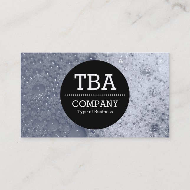Svart cirkel v2 - Soap Bubbles 03 Visitkort (Framsida)