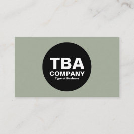 Svart cirkel - Varm Grått Visitkort