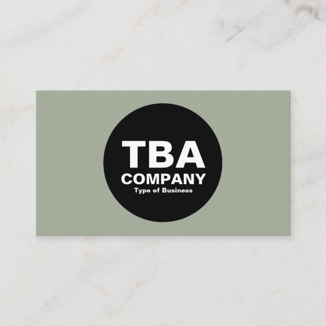 Svart cirkel - Varm Grått Visitkort (Framsida)