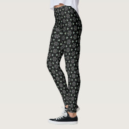 Svart cirkelformade ljuspigment leggings