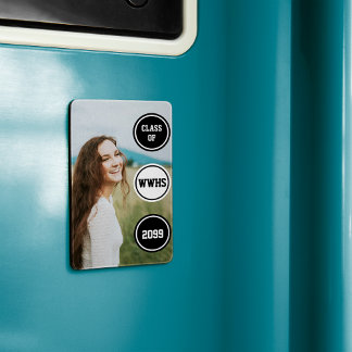 Svart cirklar Foto Examen Annonsering Magnet