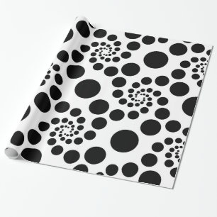 Svart cirklar presentpapper