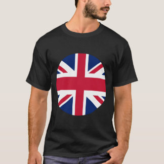 Svart Cirkulär Union Jack Herr T-shirt