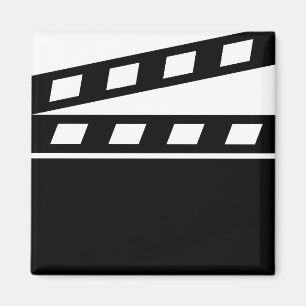 Svart Clapperboard Magnet