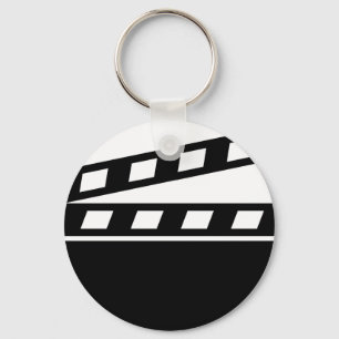 Svart Clapperboard Nyckelring