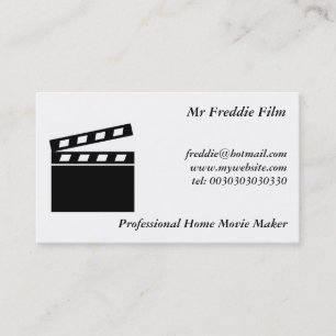 Svart Clapperboard Visitkort