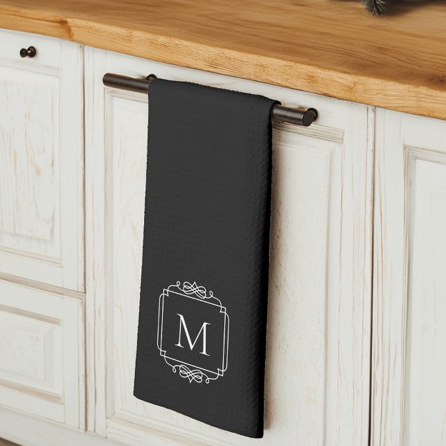 Svart | Classic Ram Monogram Kökshandduk (Skapare uppladdad)