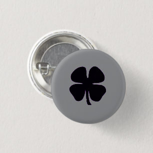 Svart Clover grå liten knapp