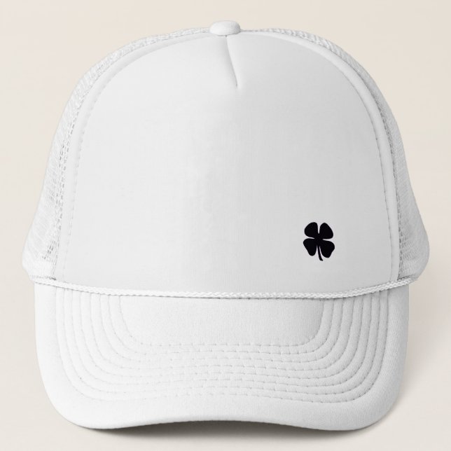 Svart Clover vit skum truckerhatt Keps (Framsida)