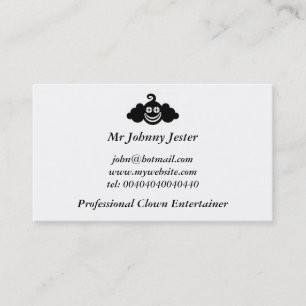 Svart clown, Herr Johnny gyckelmakare Visitkort