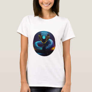 Svart Cobra-orm i Ansikte T Shirt